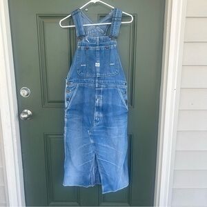 Big John Carpenter Bib Overalls Light Wash Dress